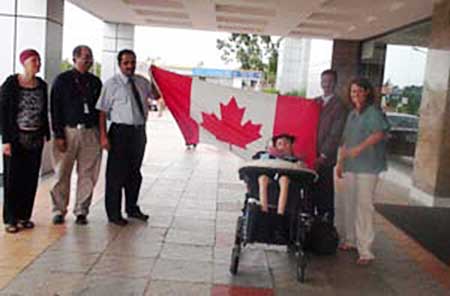 india stem cell brain surgery canadian colton gill arrives
